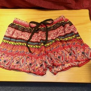 Red Pattern Shorts